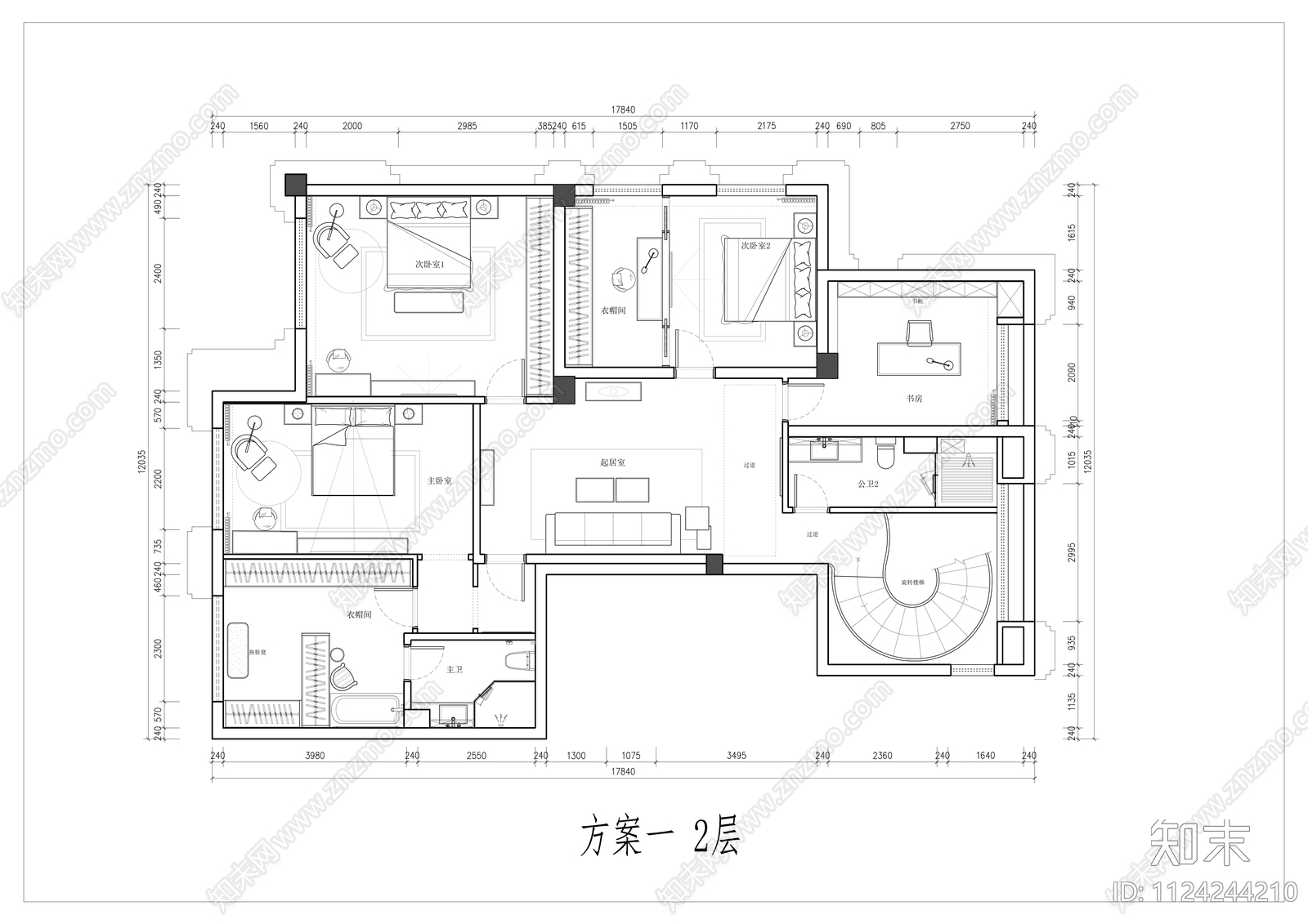 新中式施工图下载【ID:1124244210】