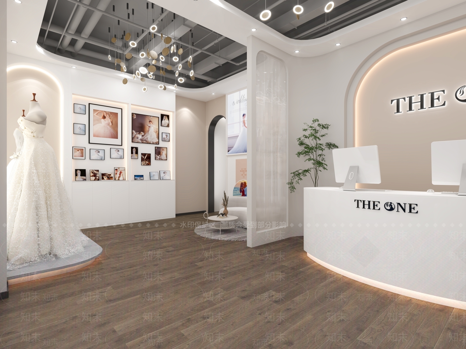 现代婚纱店3D模型下载【ID:1123866881】