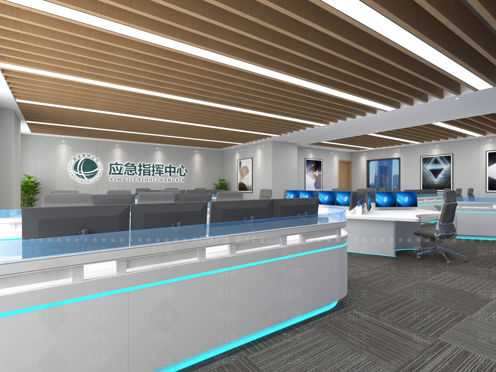 现代应急指挥中心3D模型下载【ID:1123867493】