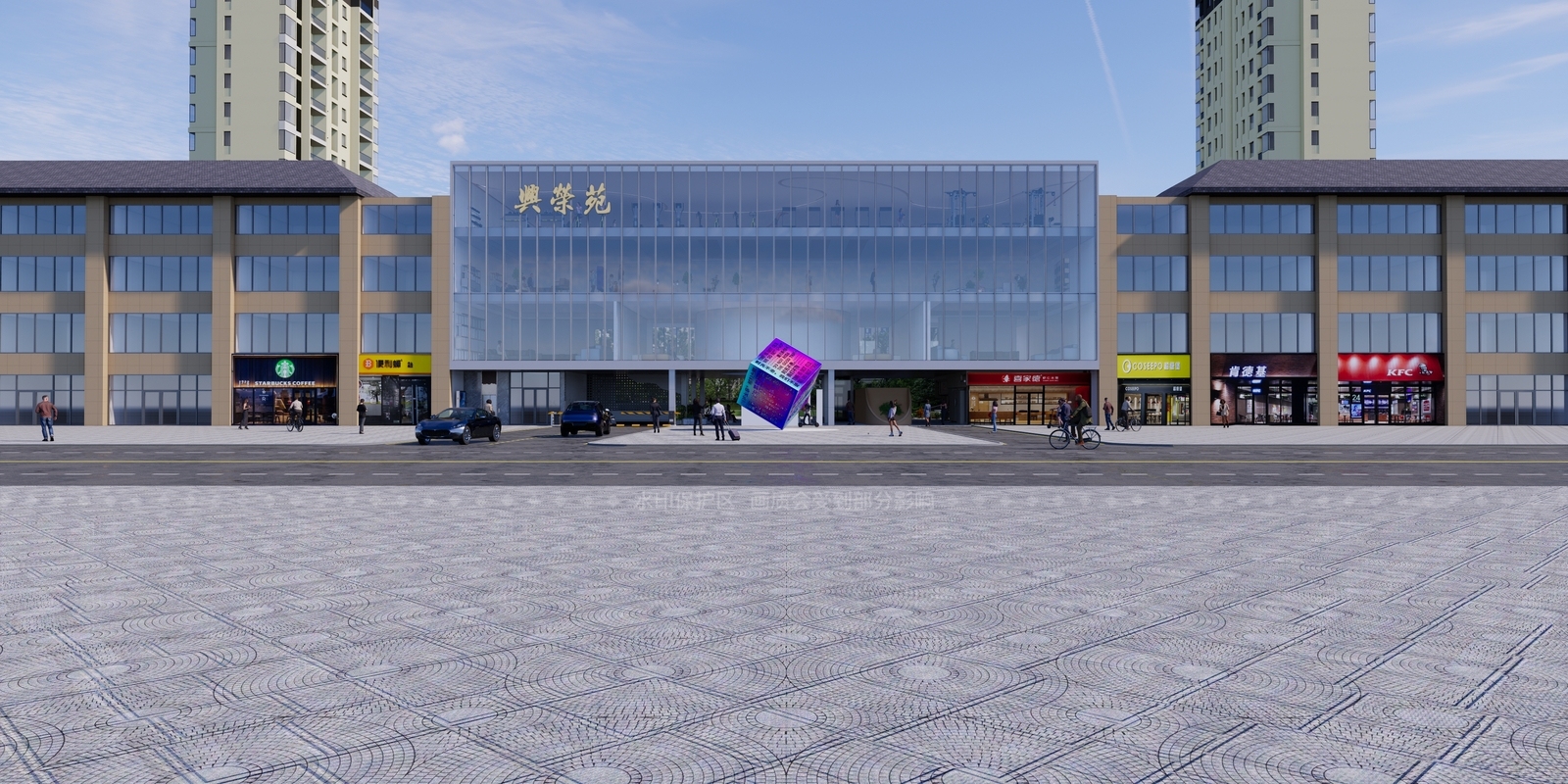 现代住宅商业街SU模型下载【ID:1123874219】