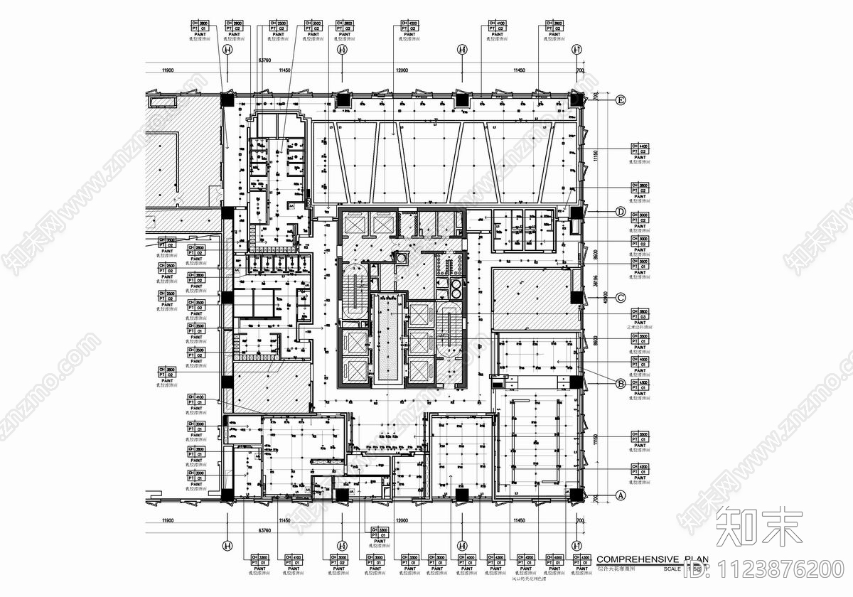 游泳美容SPA健身休闲会所cad施工图下载【ID:1123876200】