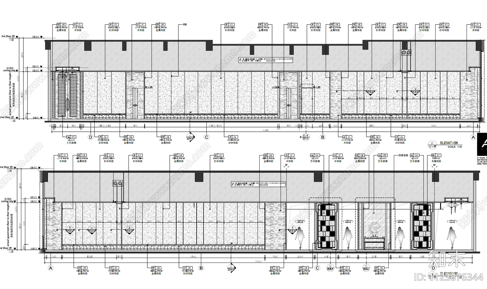 900㎡中餐厅cad施工图下载【ID:1123876344】