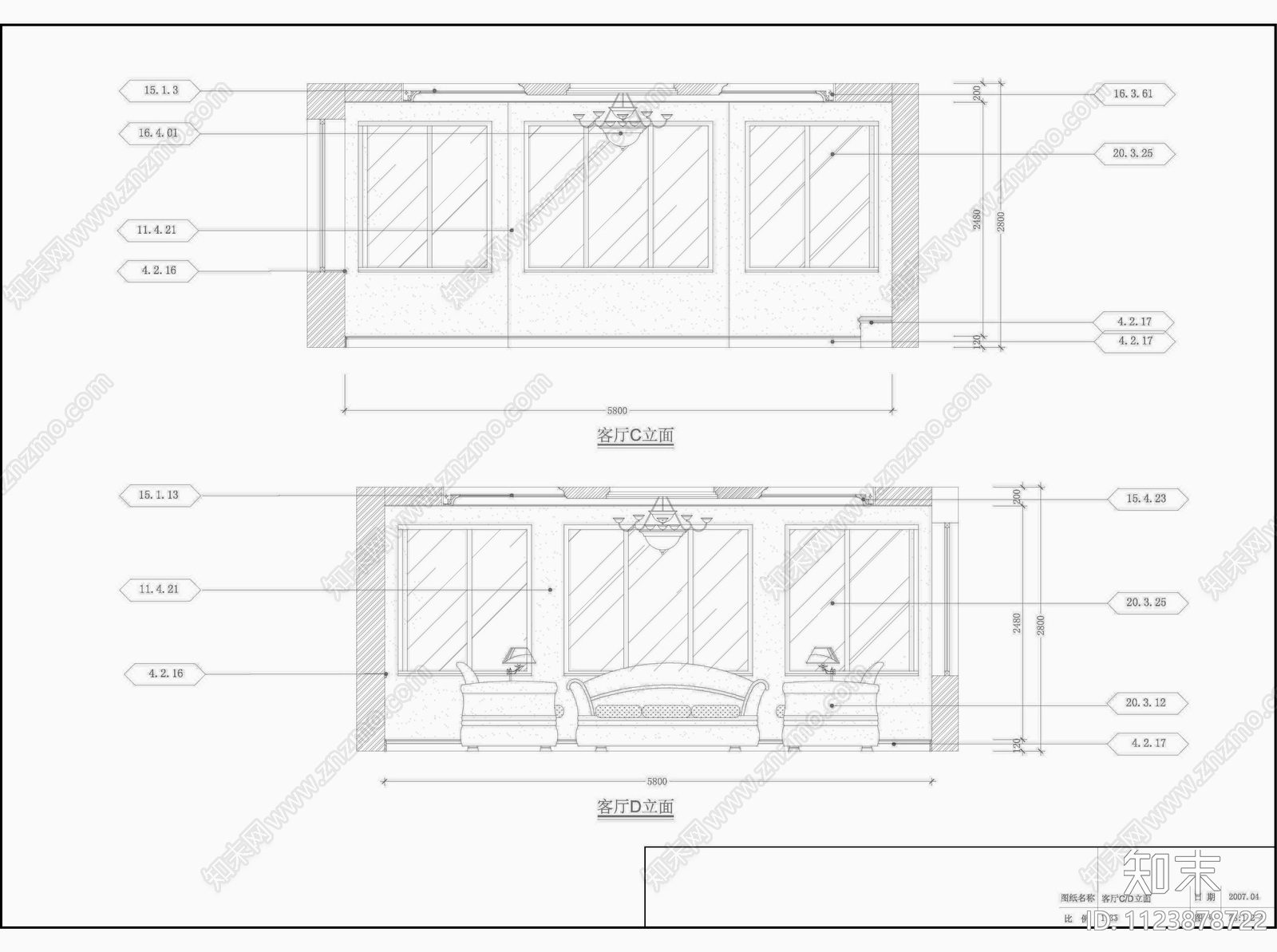 广州欧式景观园11号房设计装修cad施工图下载【ID:1123878722】