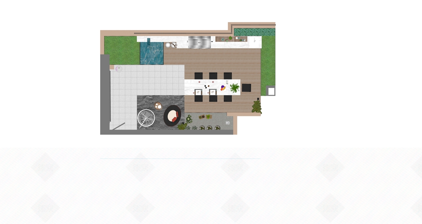 现代屋顶花园SU模型下载【ID:1123885119】_知末su模型网