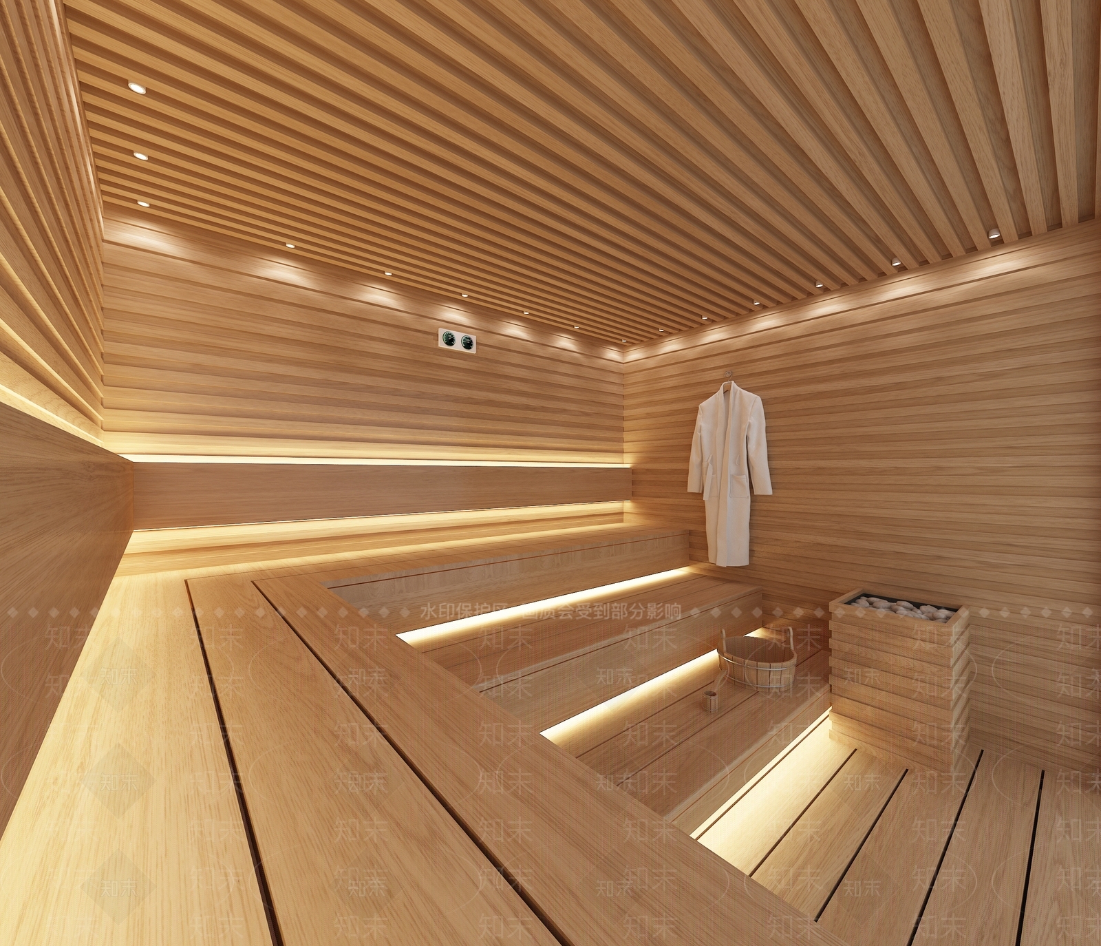 现代桑拿房3D模型下载【ID:1123896749】