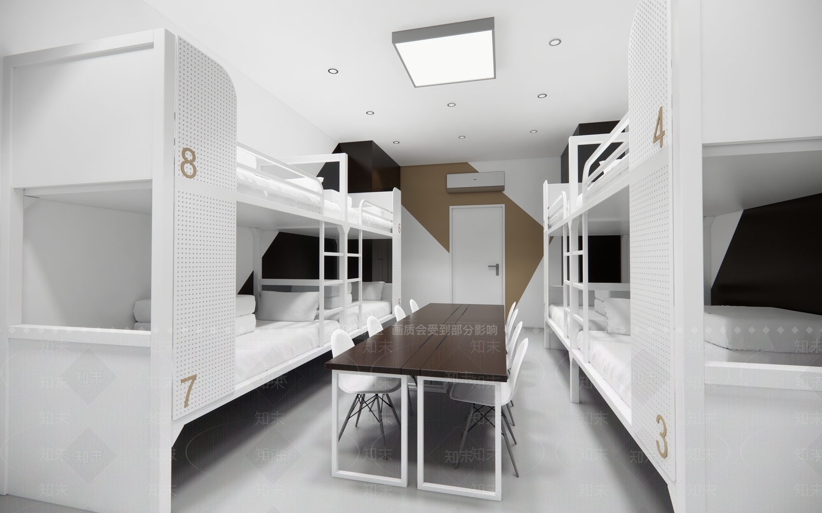 现代学校宿舍SU模型下载【ID:1123897784】
