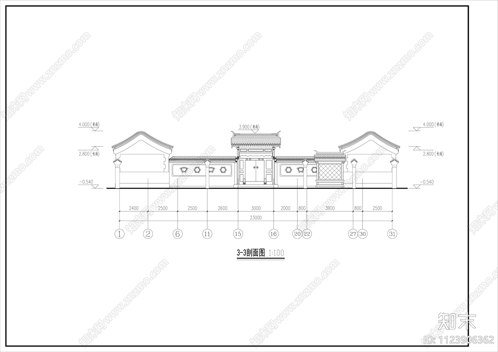 中式施工图下载【ID:1123906362】