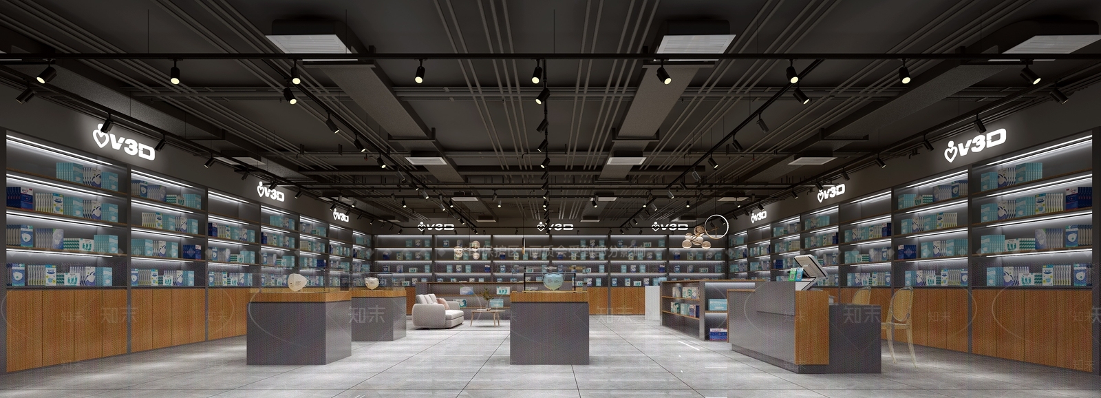 现代口罩展厅3D模型下载【ID:1123908321】