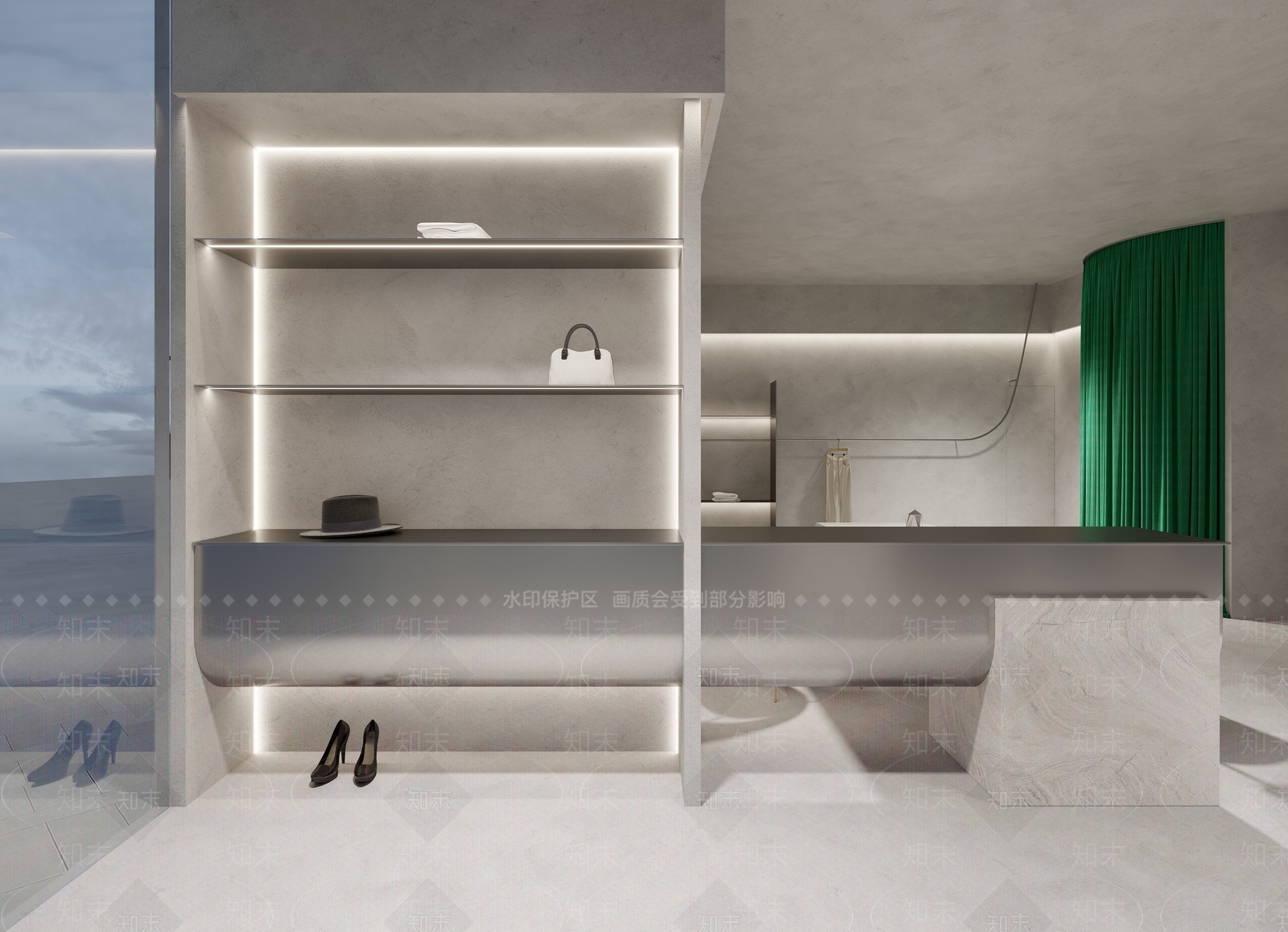 现代服装店3D模型下载【ID:1123911504】