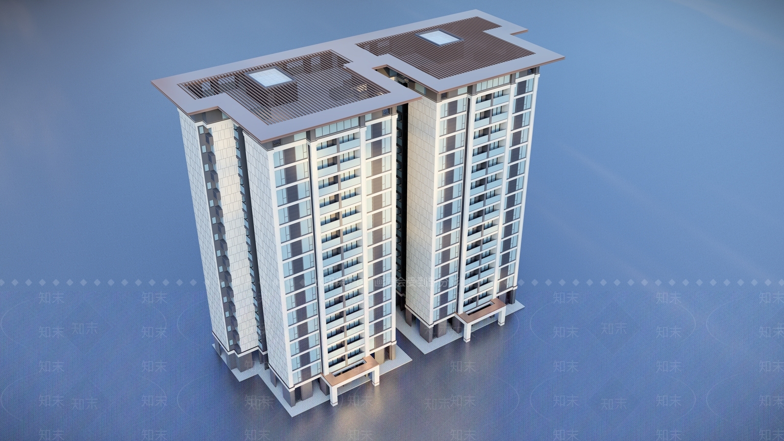新中式多层小区住宅建筑SU模型下载【ID:1123912184】