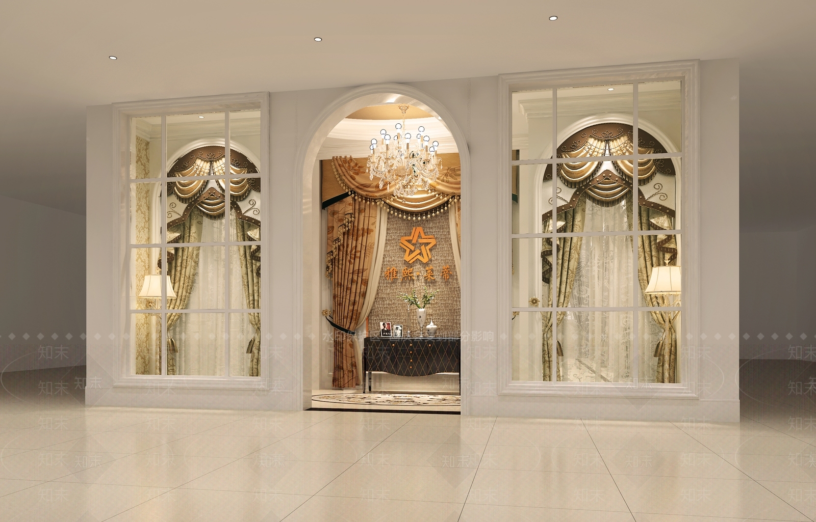 简欧窗帘店3D模型下载【ID:1123926528】