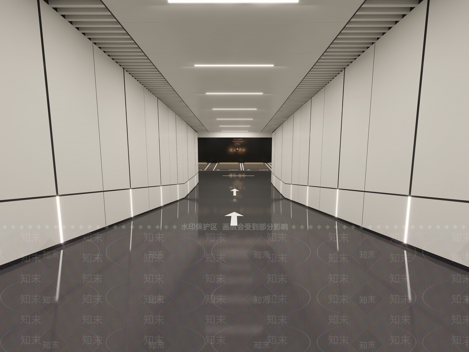 现代地下停车场3D模型下载【ID:1123938287】