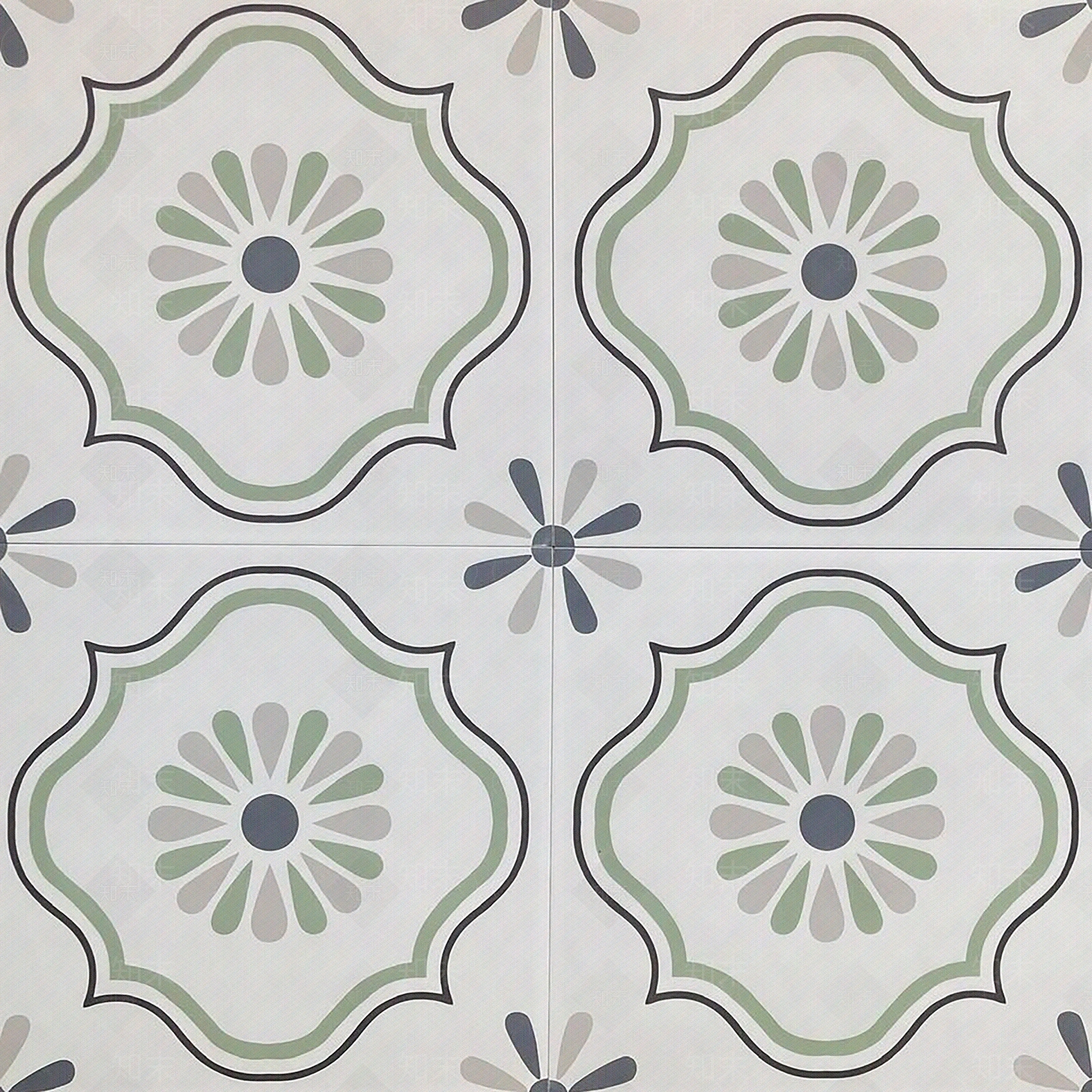 复古花砖图案贴图下载【ID:1123945879】