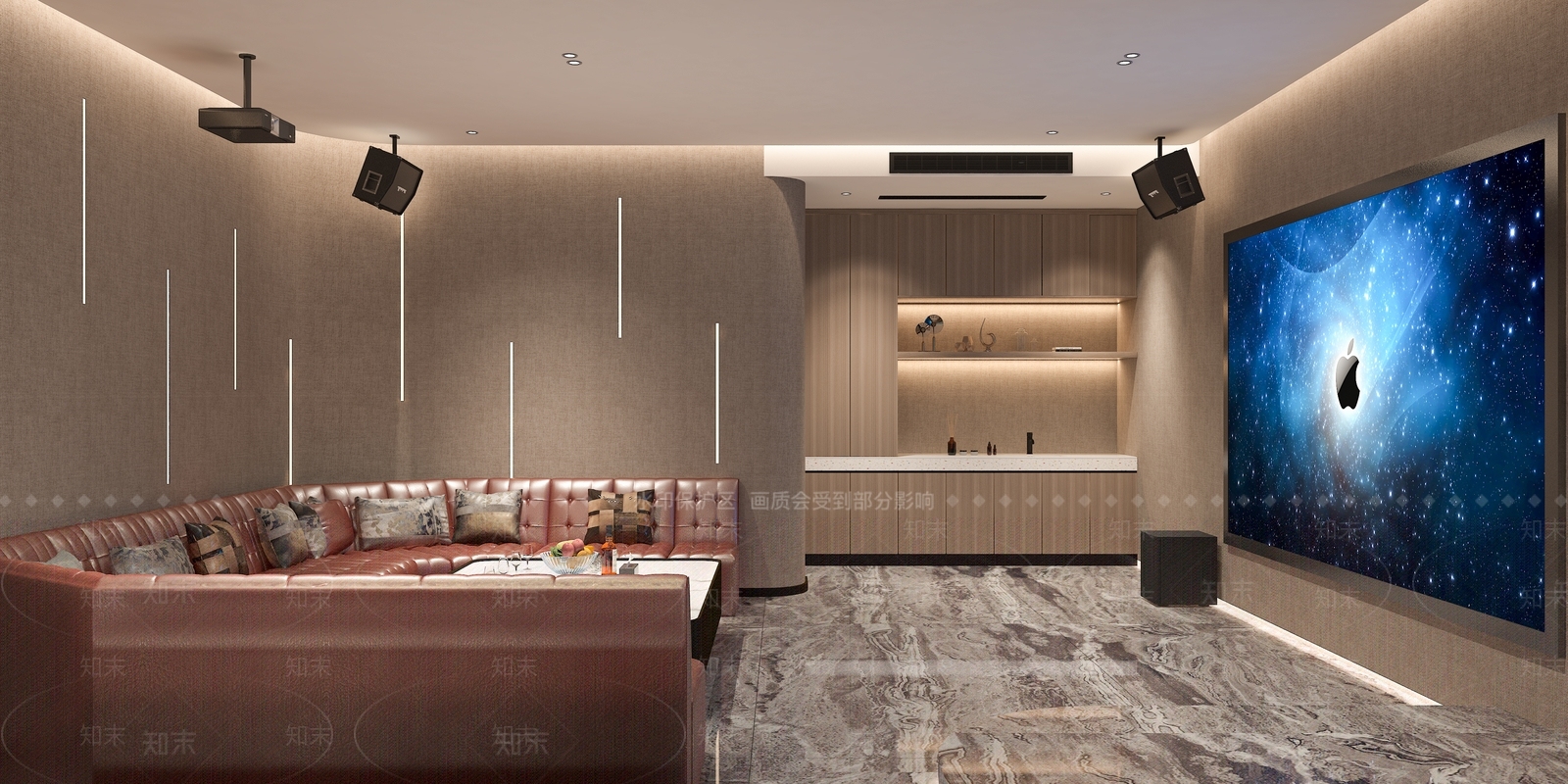现代家庭影音室3D模型下载【ID:1123952739】