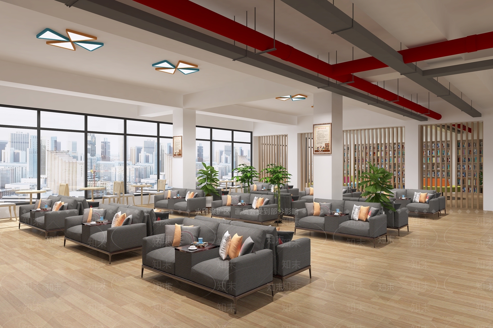 现代图书馆3D模型下载【ID:1123955976】