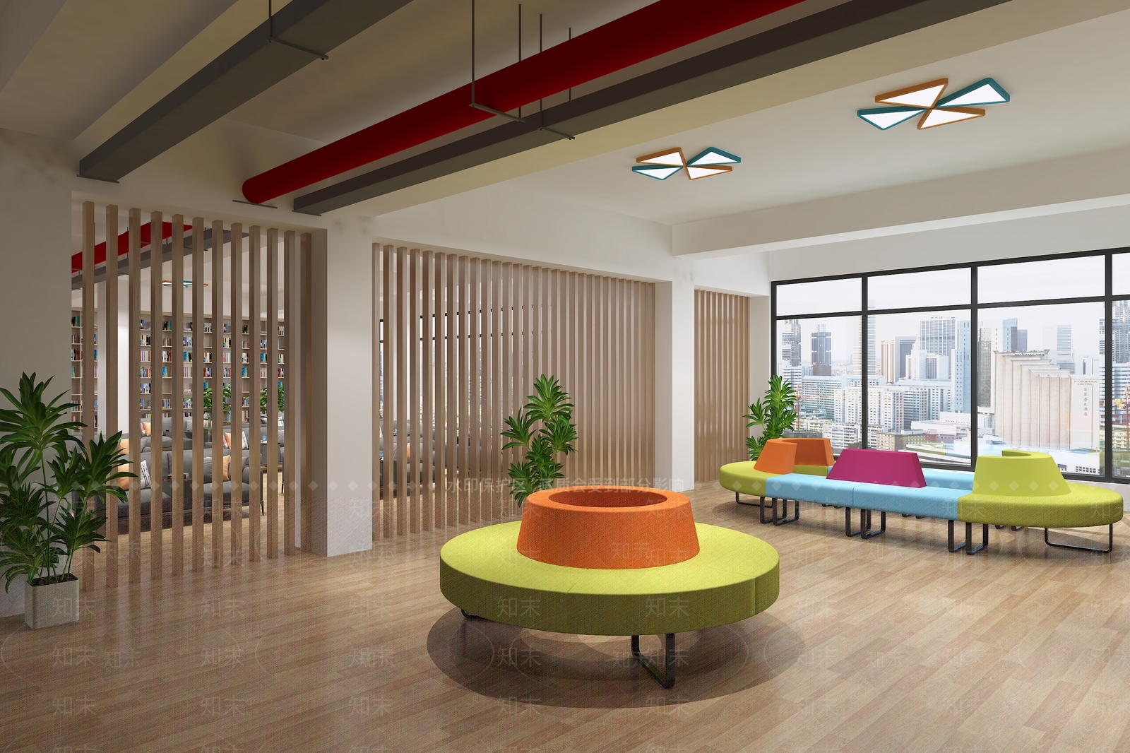现代图书馆3D模型下载【ID:1123955976】