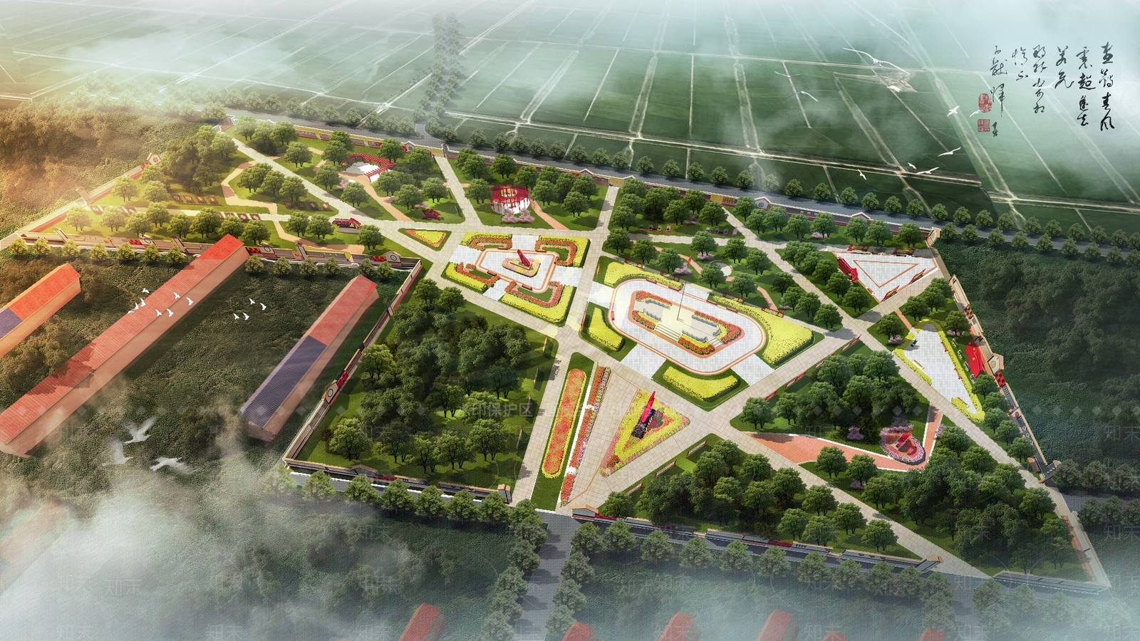 现代党建主题公园SU模型下载【ID:1123959880】