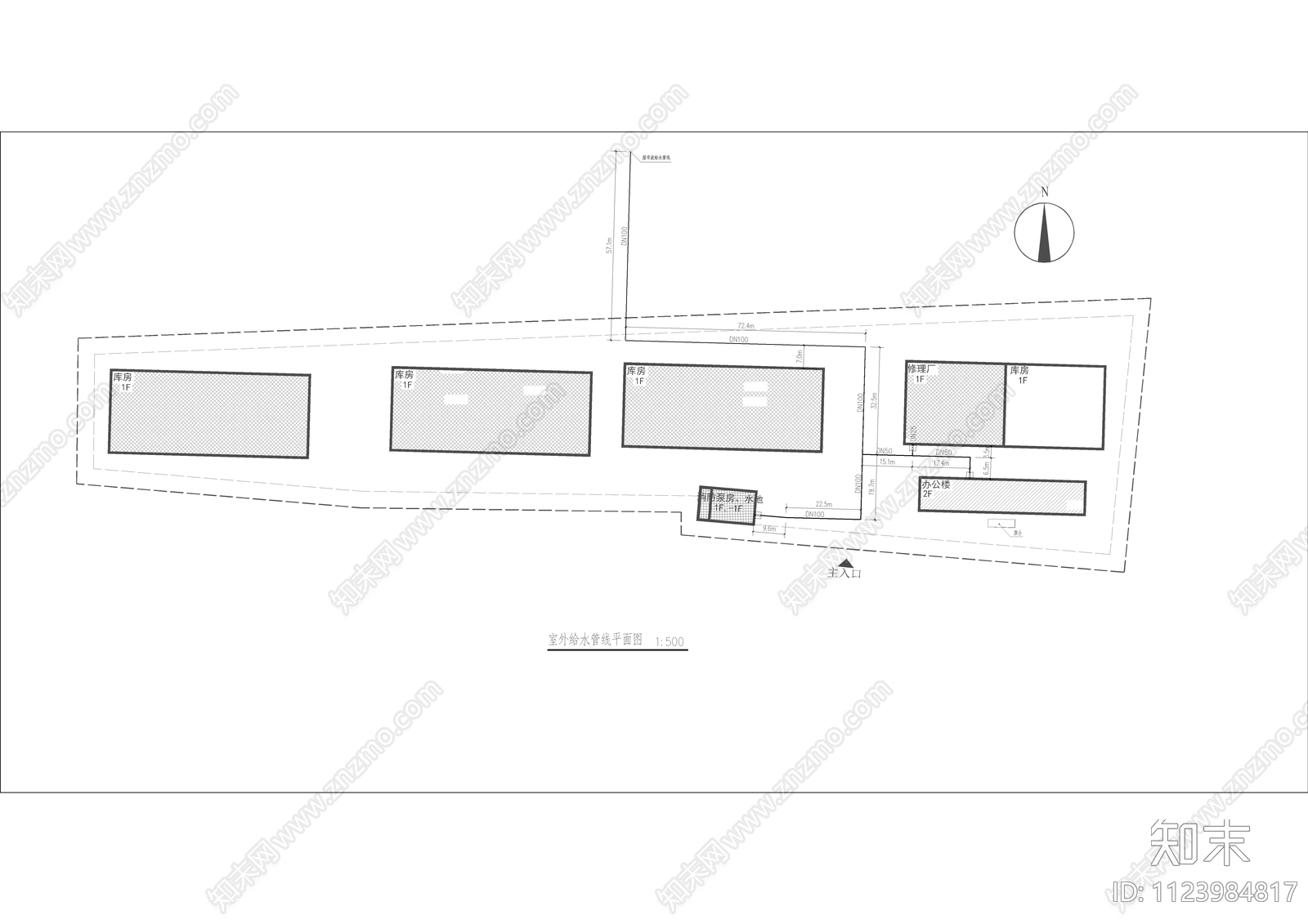 现代工业建筑cad施工图下载【ID:1123984817】