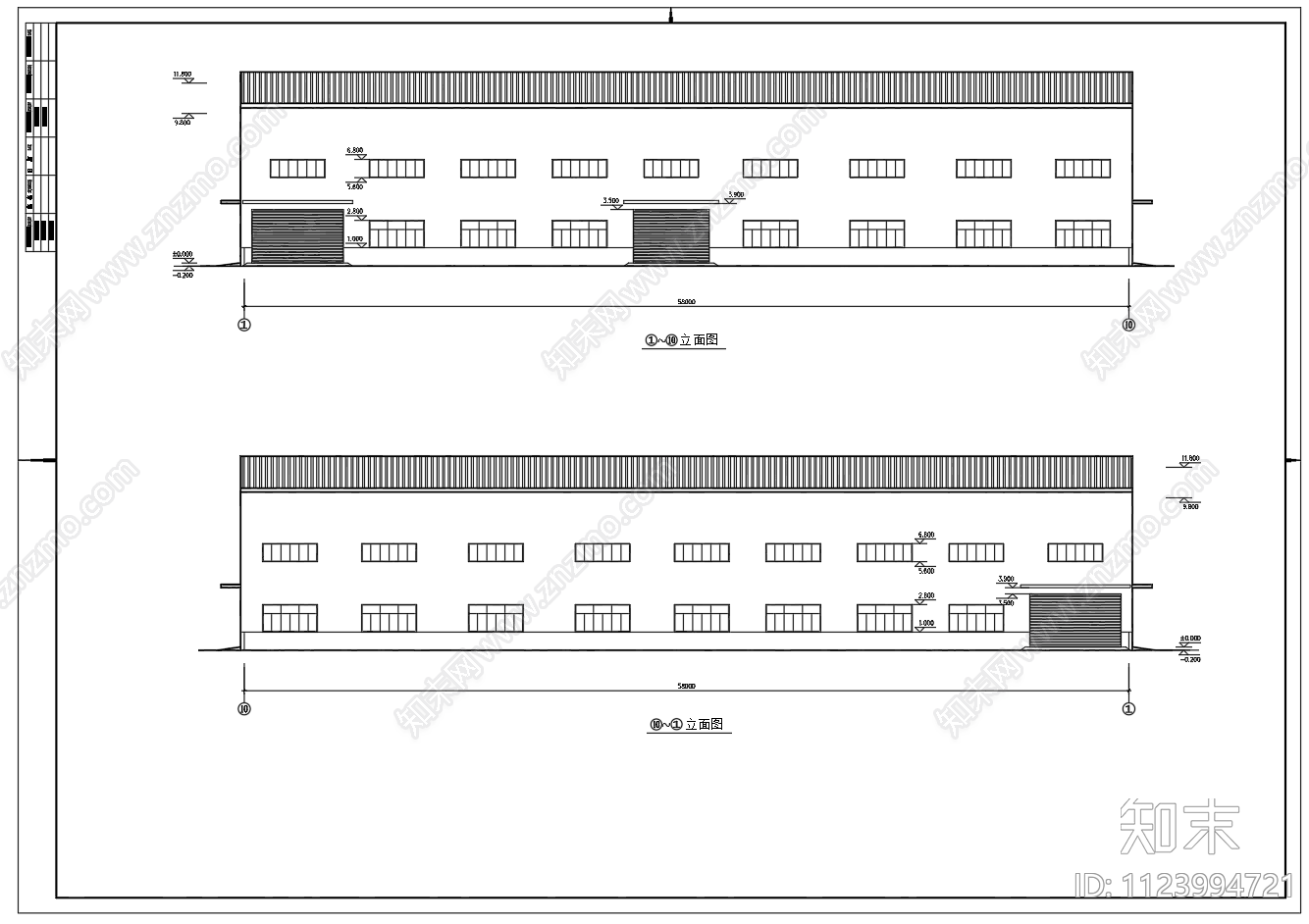 40米跨单层门式刚架厂房建筑结构带5吨吊车施工图下载【ID:1123994721】