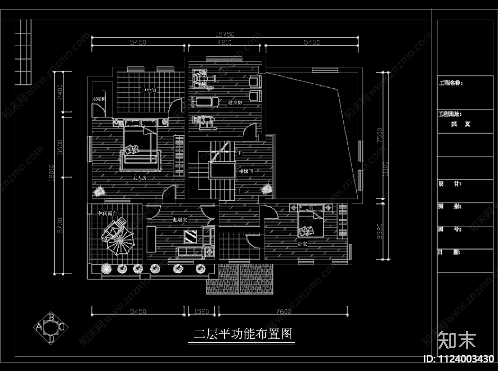 贵州兴义中式别墅cad施工图下载【ID:1124003430】