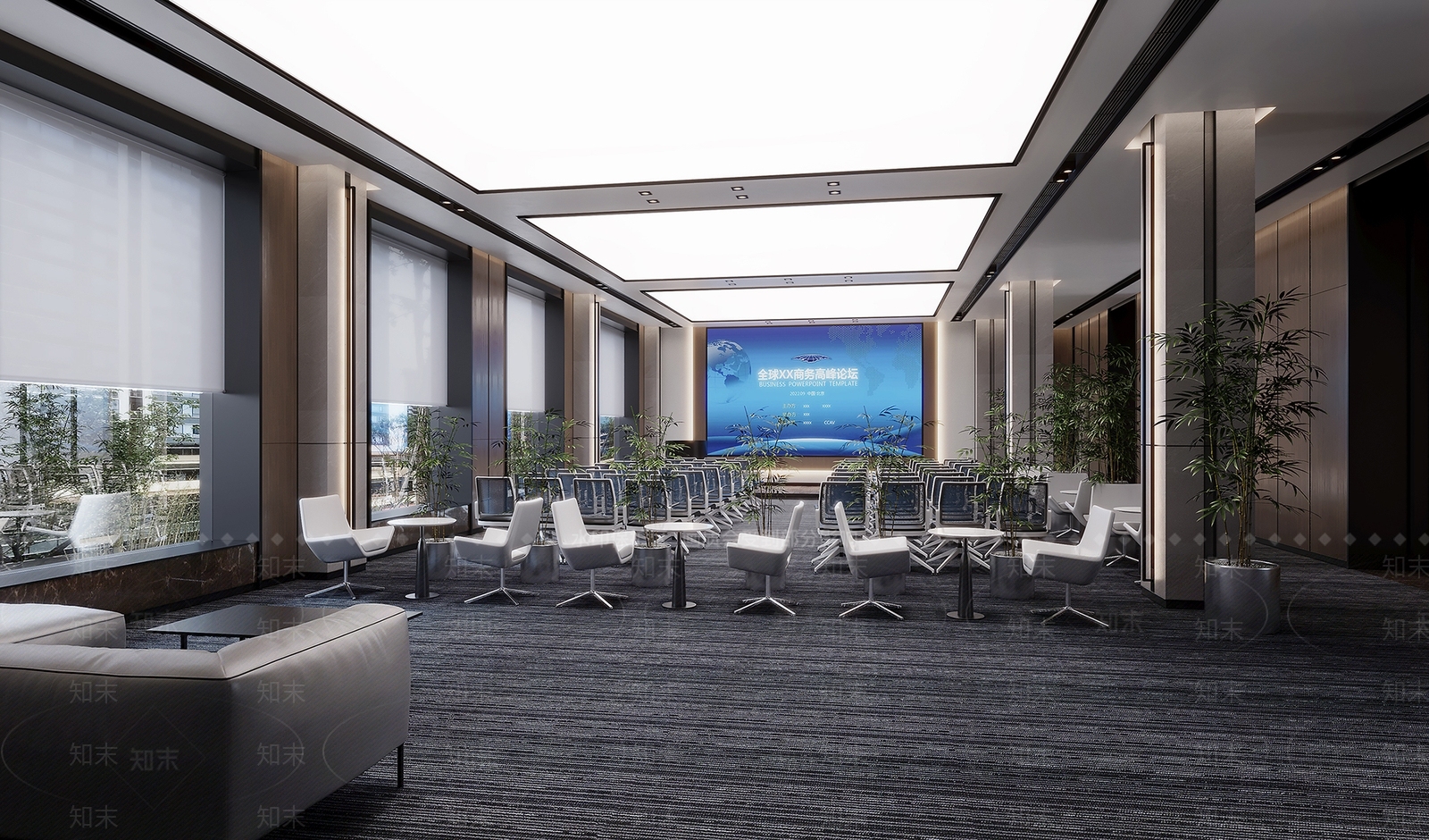 现代报告厅3D模型下载【ID:1124004551】