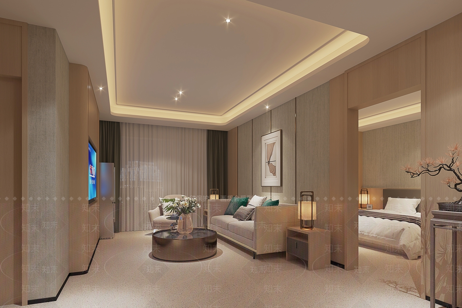 新中式月子会所3D模型下载【ID:1124022638】