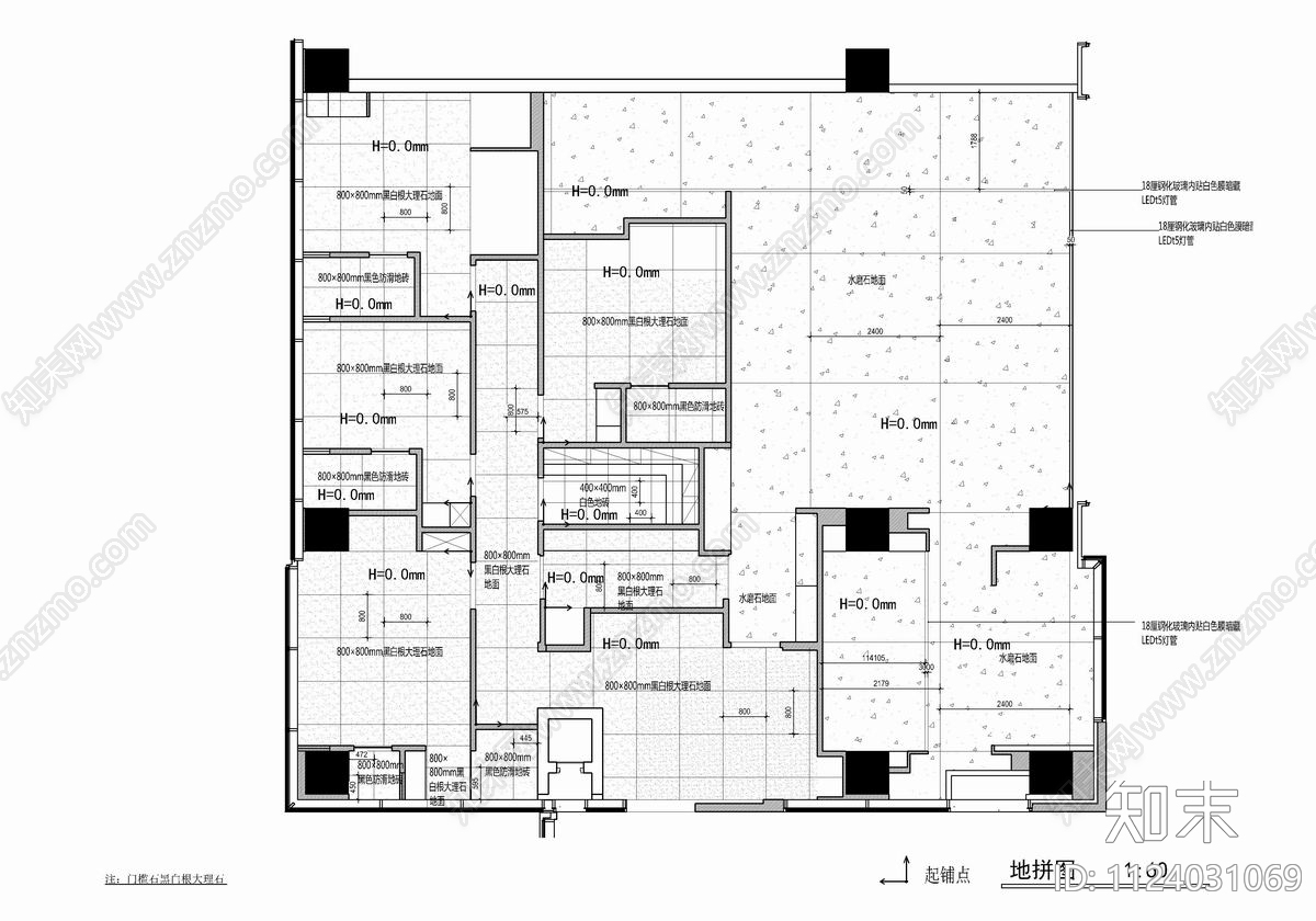 200㎡美容SPA理发店施工图下载【ID:1124031069】