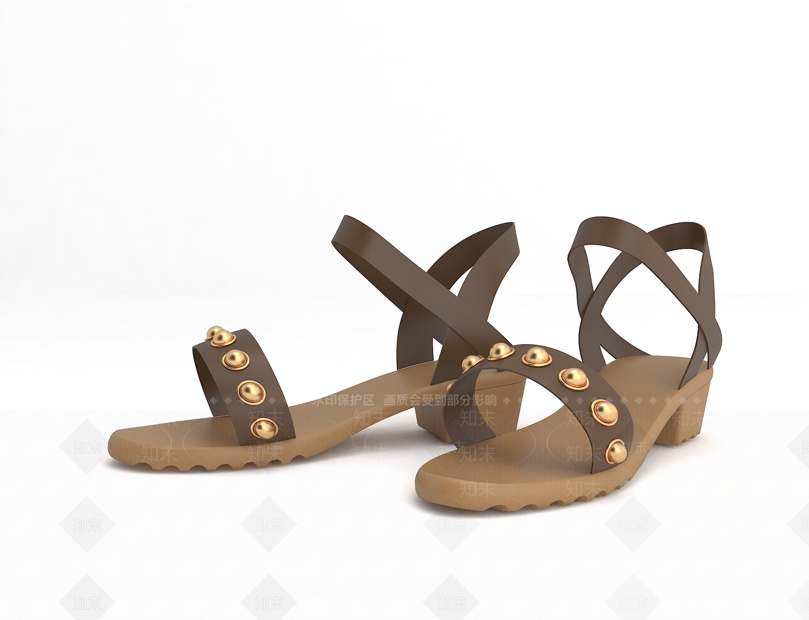 凉鞋3D模型下载【ID:1124034556】