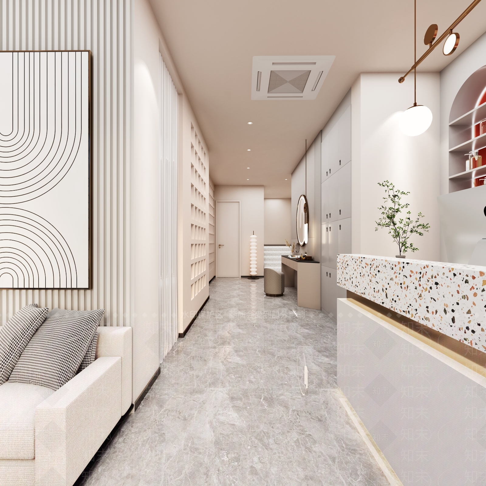 侘寂美容店3D模型下载【ID:1124050908】