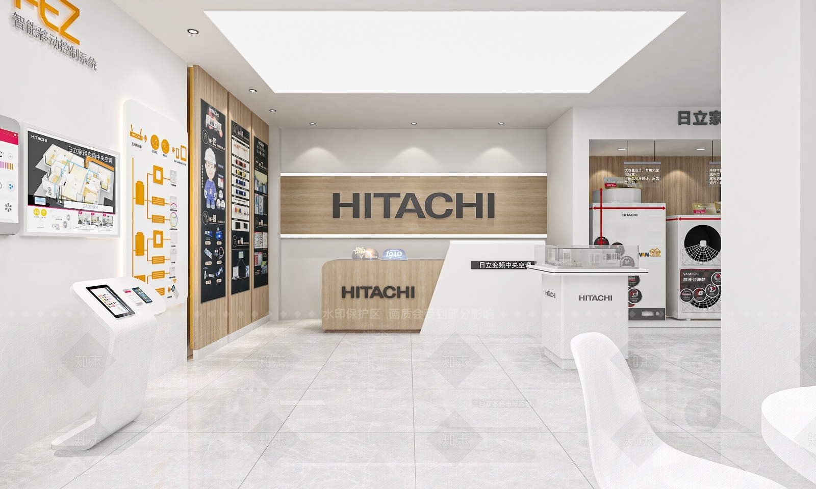 现代空调专卖店3D模型下载【ID:1124051724】