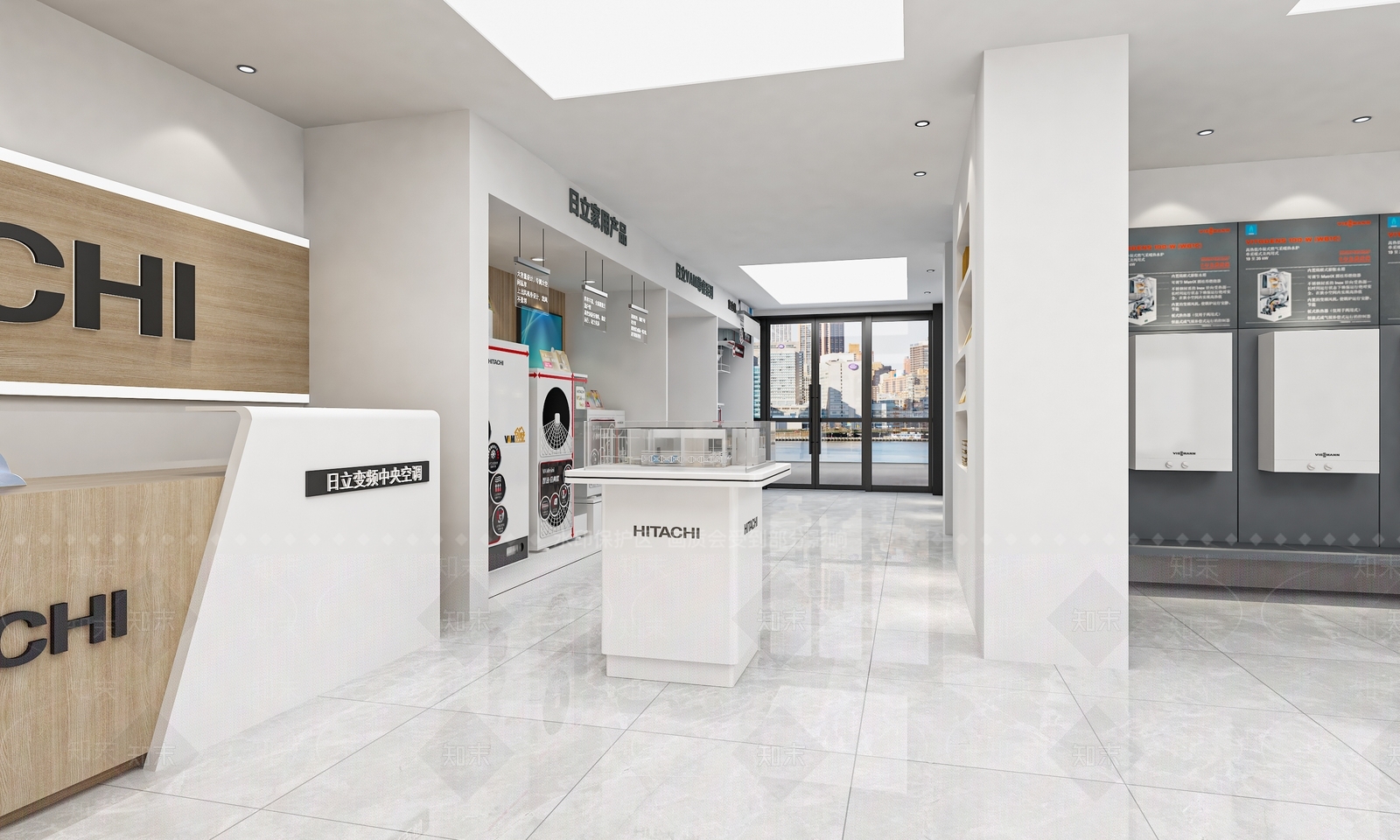 现代空调专卖店3D模型下载【ID:1124051724】