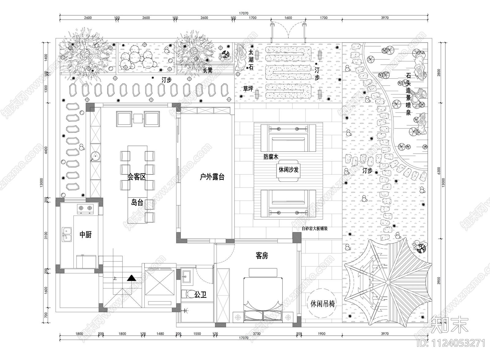 重庆苏式园林平面布局方案施工图下载【ID:1124053271】