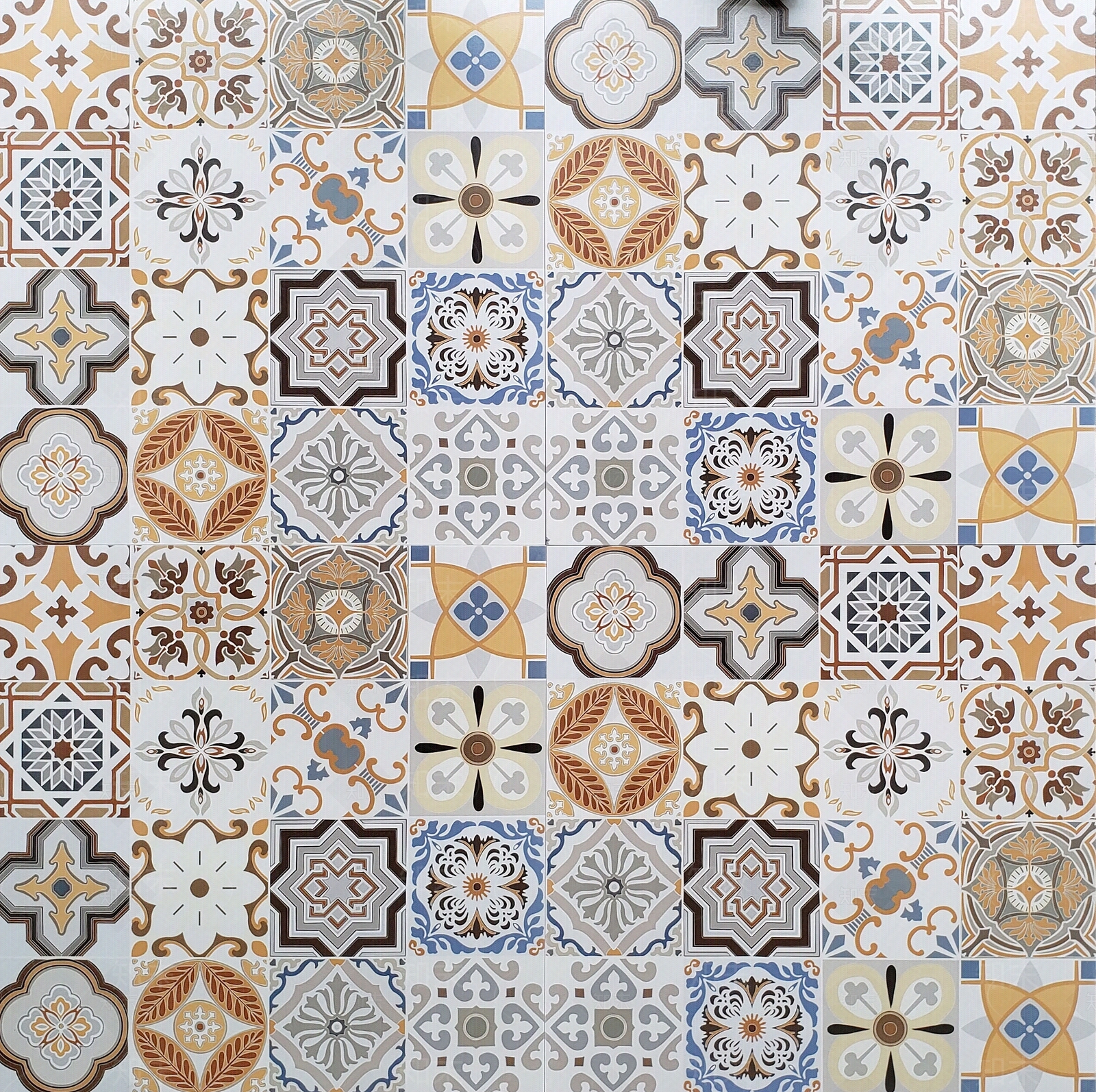 复古彩色石材拼花花砖贴图下载【ID:1124054139】