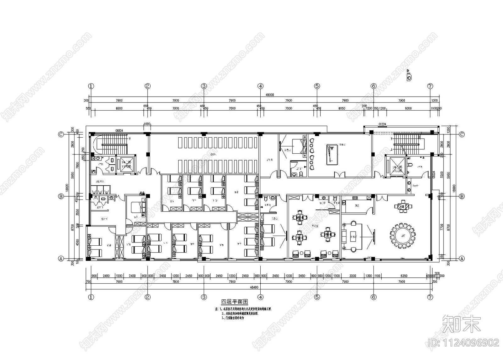 智皓电力工程办公室cad施工图下载【ID:1124096902】