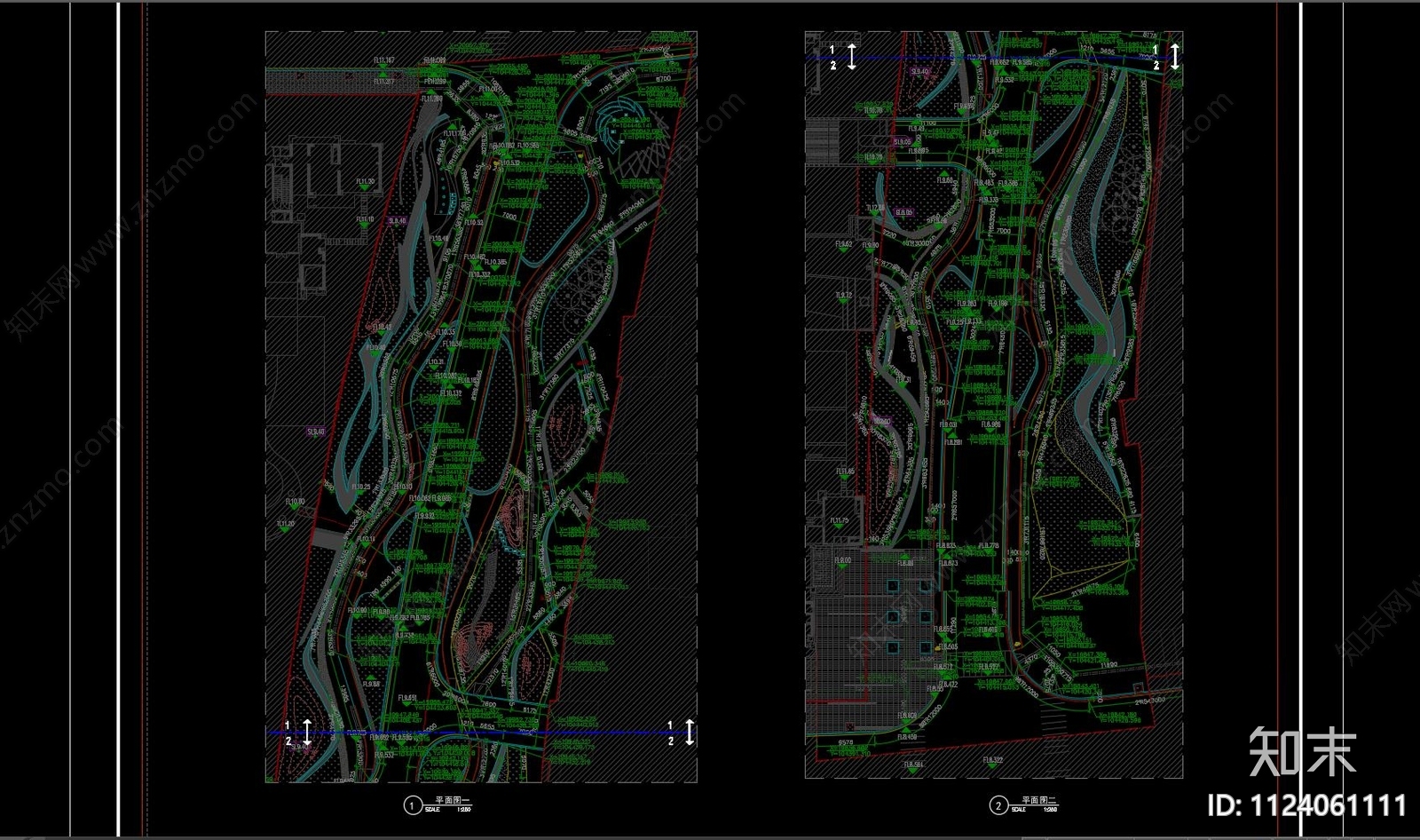 城市道路口袋公园景观设设计cad施工图下载【ID:1124061111】