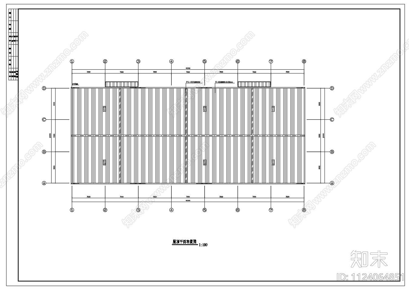 20米跨钢结构单层单山单跨门架式厂房带5吨吊车施工图下载【ID:1124064851】