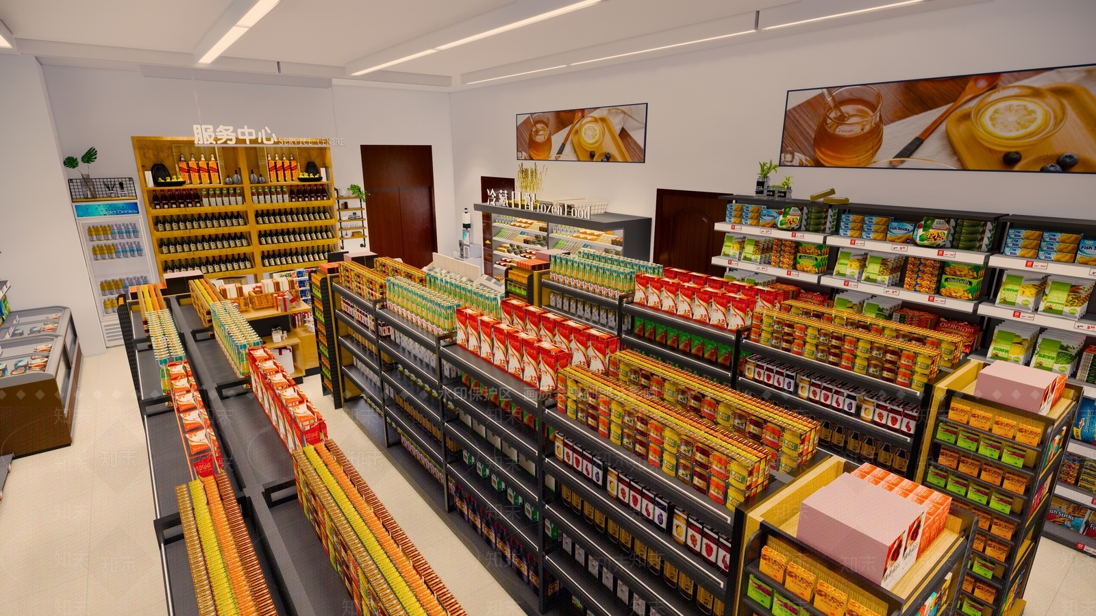 现代超市便利店SU模型下载【ID:1124066752】