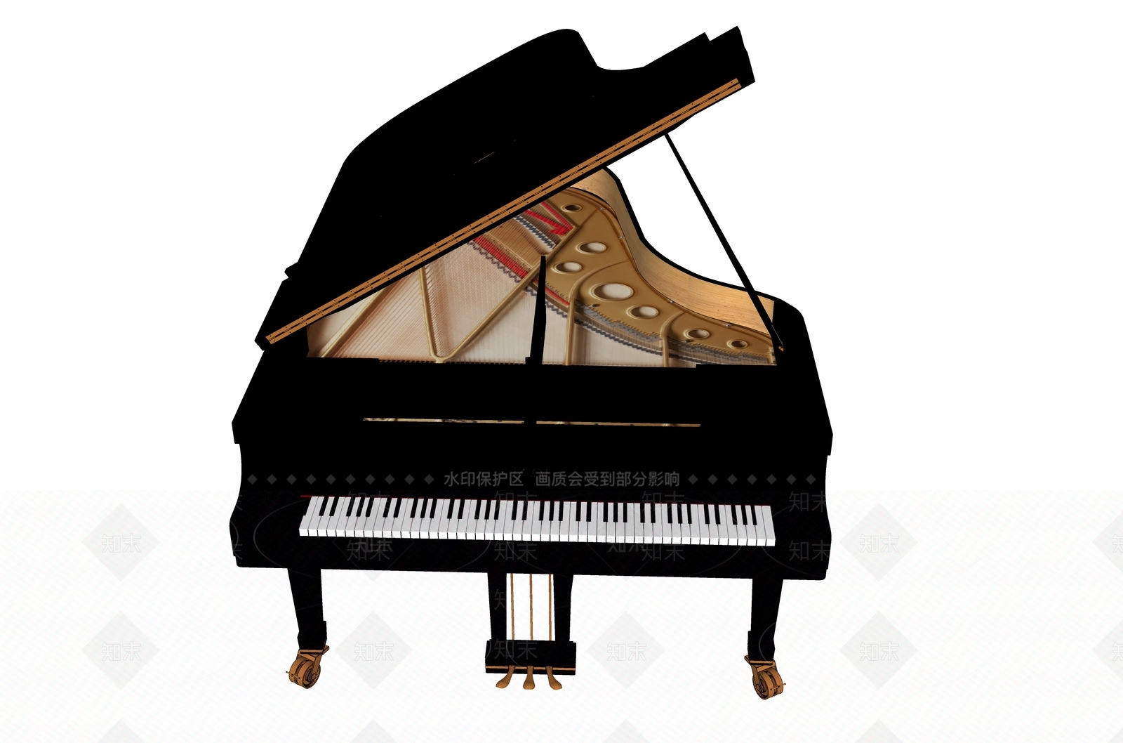 钢琴SU模型下载【ID:1124067056】