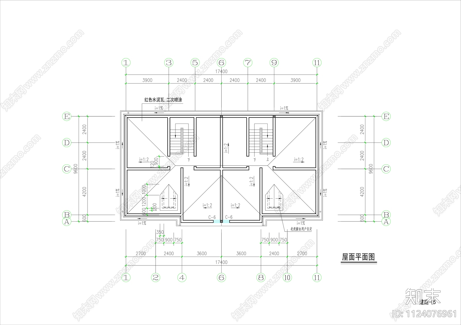 中式新农村民居住宅楼cad施工图下载【ID:1124076961】