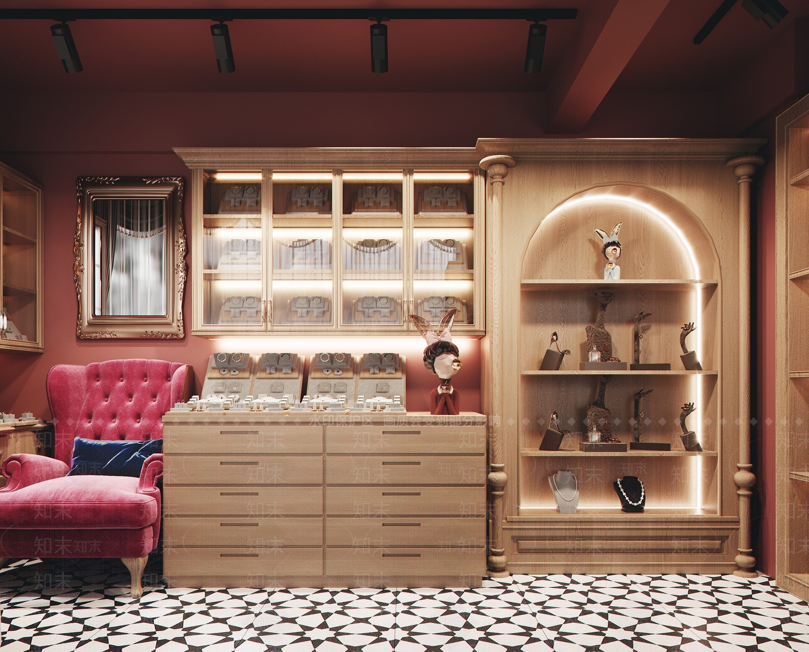 美式中古饰品店3D模型下载【ID:1124087642】