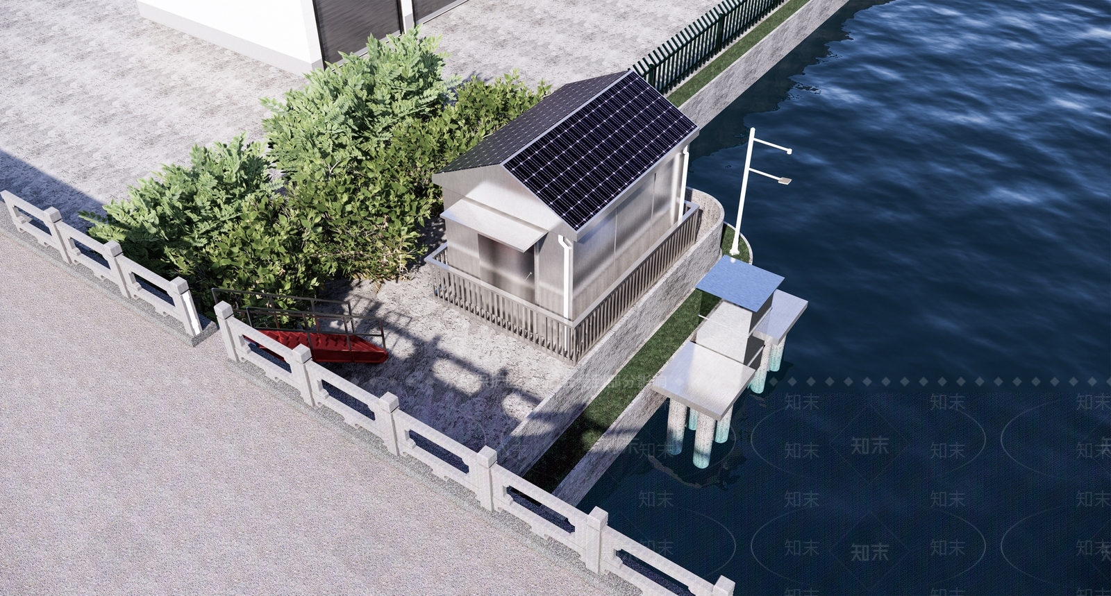 工业太阳能观测站SU模型下载【ID:1124093287】