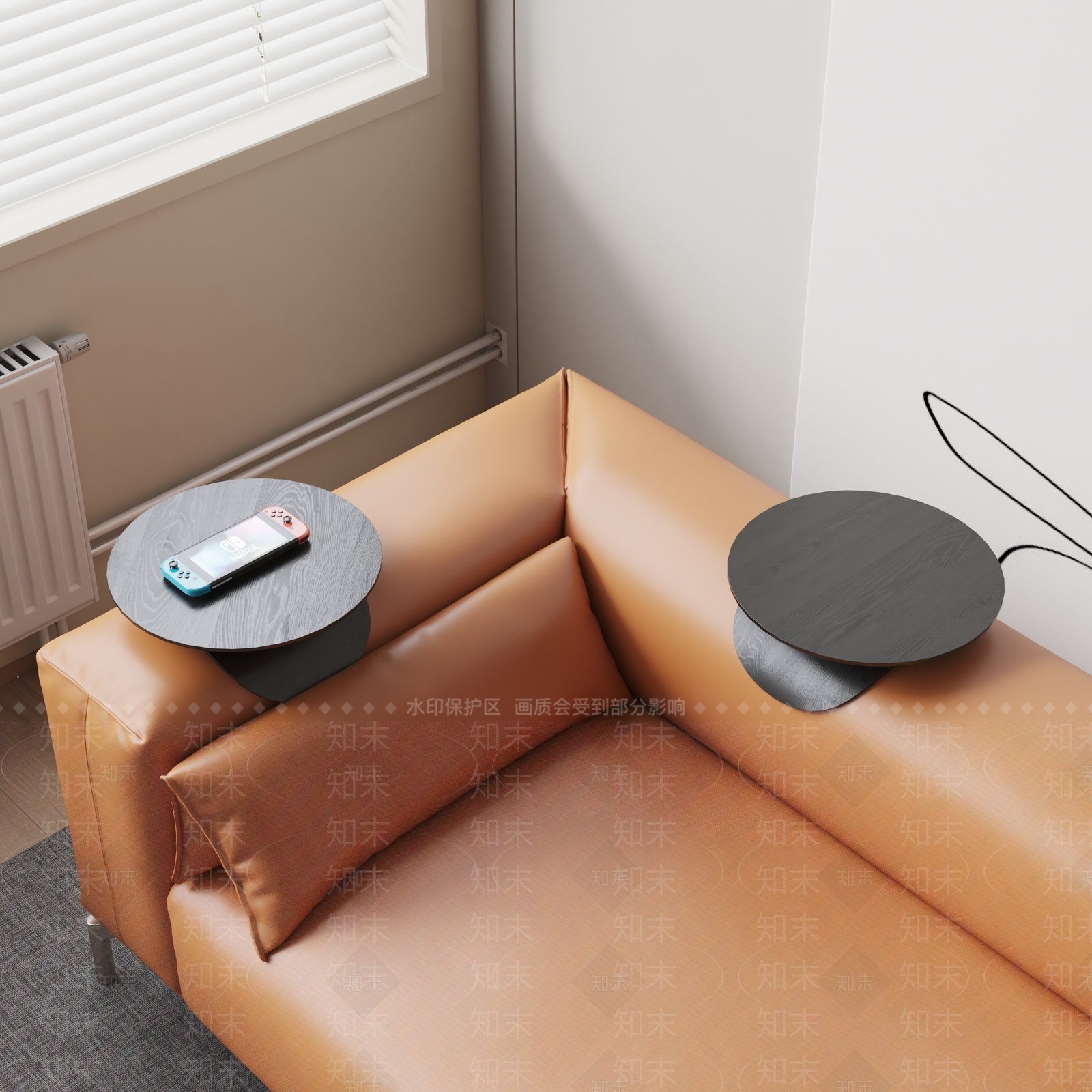 现代沙发托盘SU模型下载【ID:1124097835】