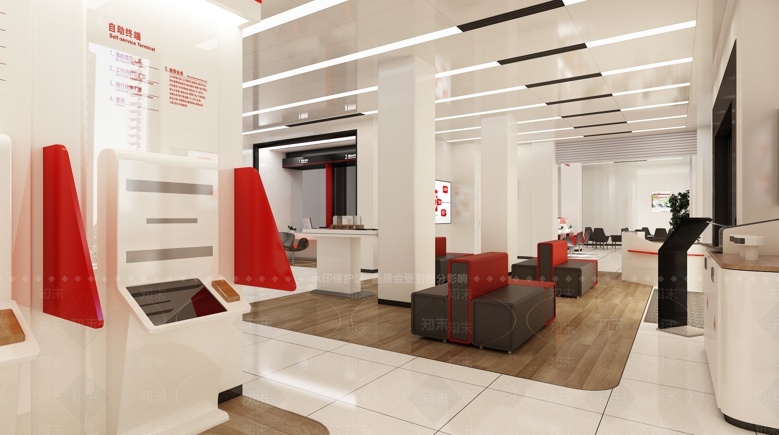 现代工商银行3D模型下载【ID:1124100886】