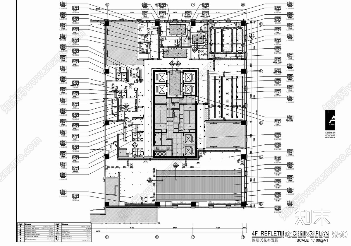 1500㎡游泳池健身SPA康体中心cad施工图下载【ID:1124101850】