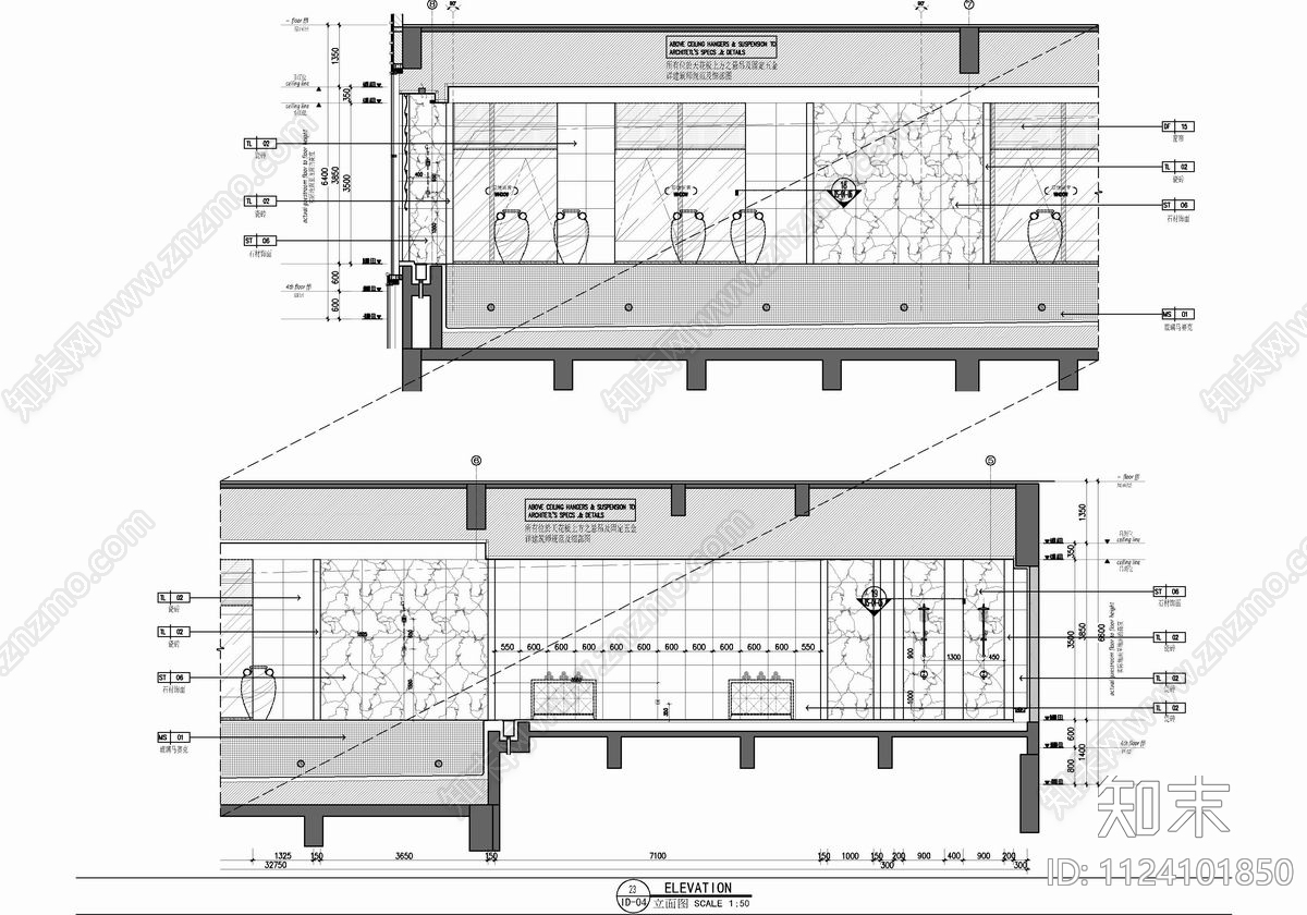1500㎡游泳池健身SPA康体中心cad施工图下载【ID:1124101850】