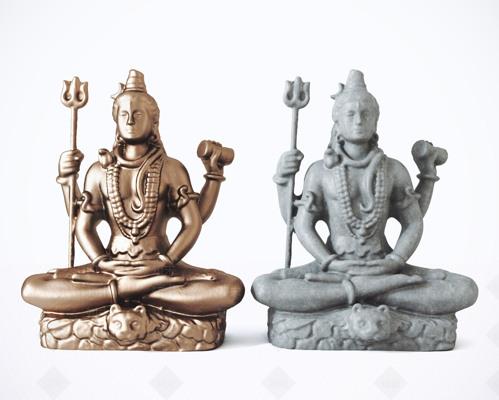 东南亚雕塑摆件SU模型下载【ID:1124119747】