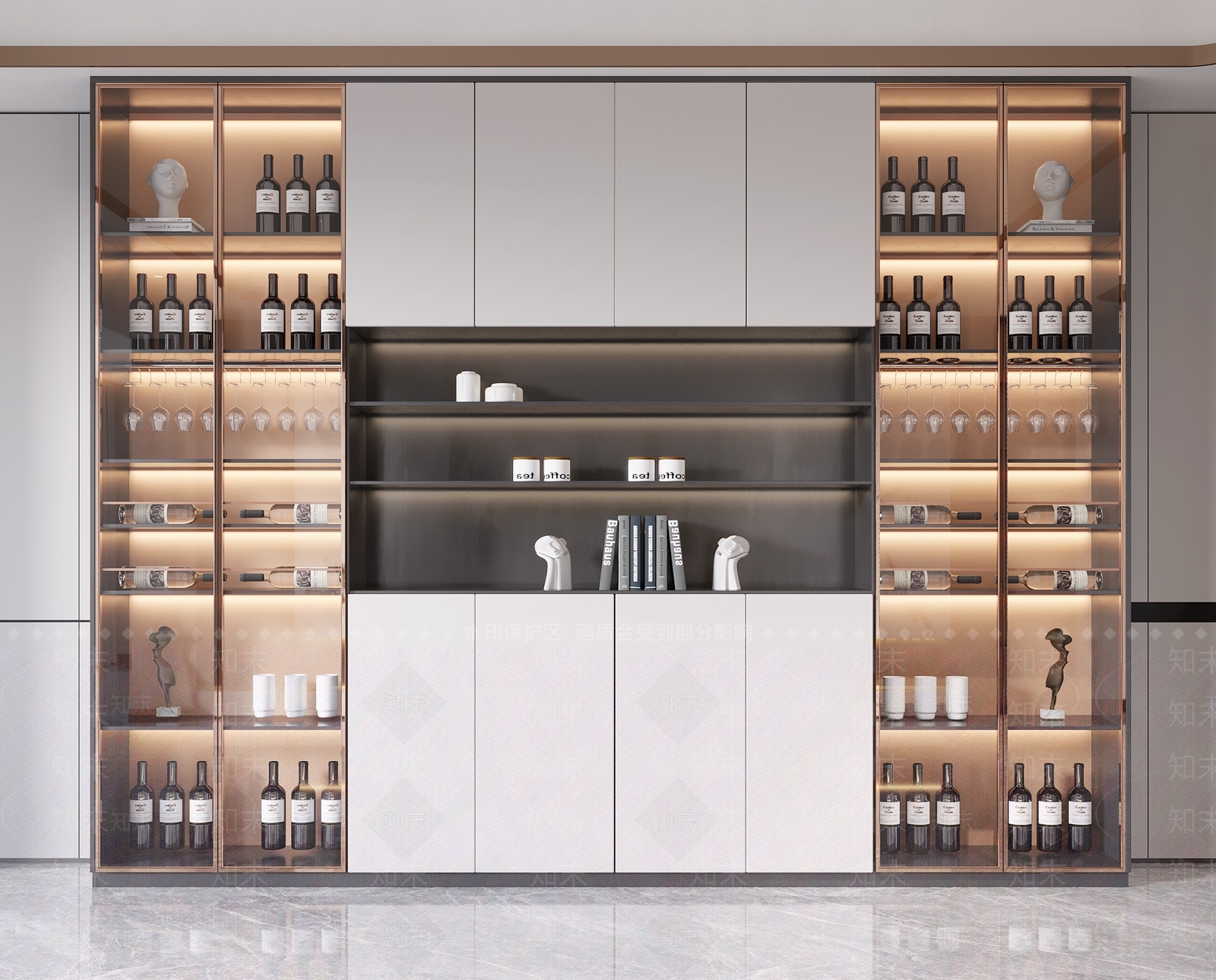 现代酒柜3D模型下载【ID:1124126288】