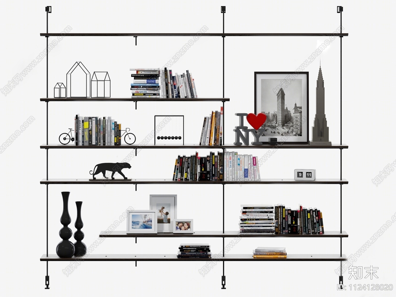 现代书架SU模型下载【ID:1124128020】