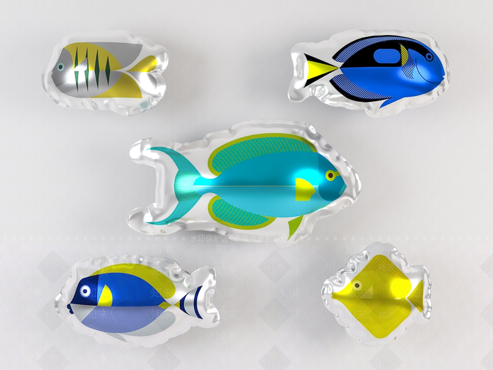 现代装饰气球3D模型下载【ID:1124128684】