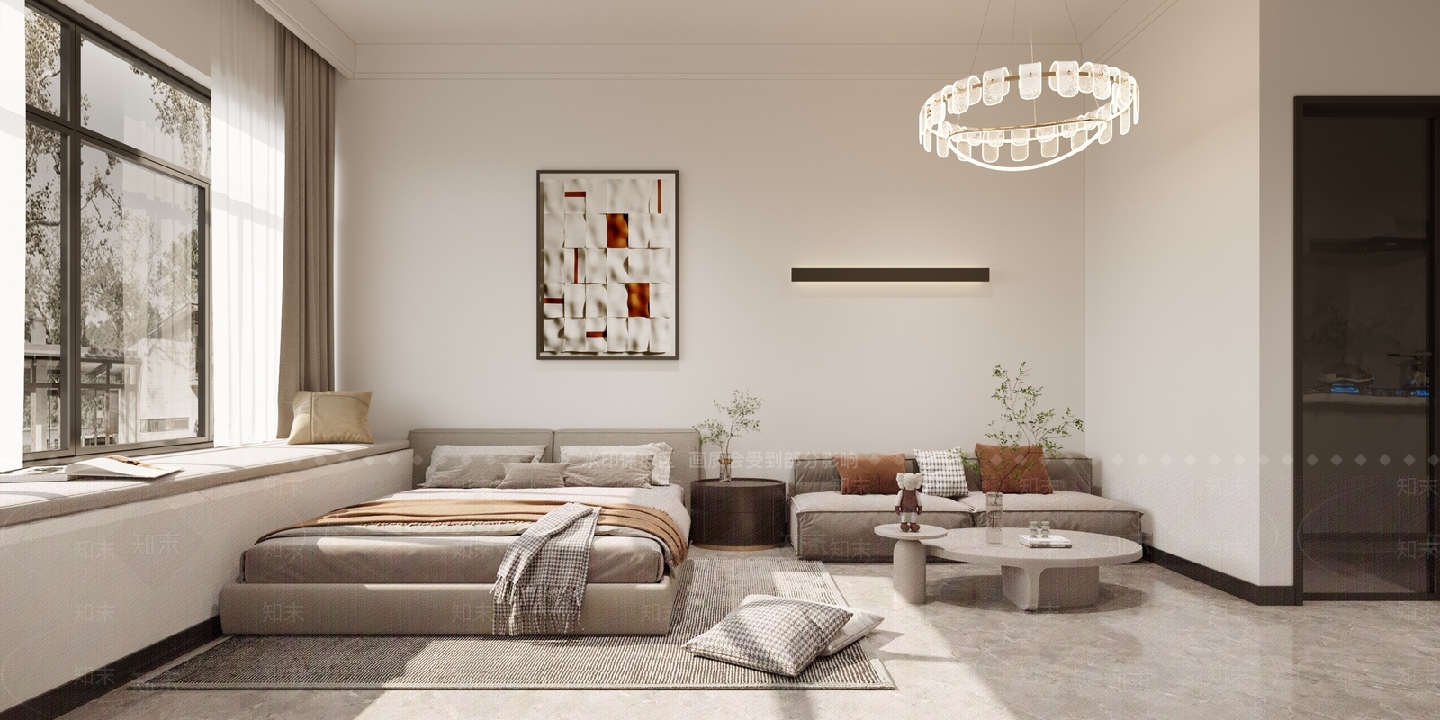 现代单身公寓3D模型下载【ID:1124129048】